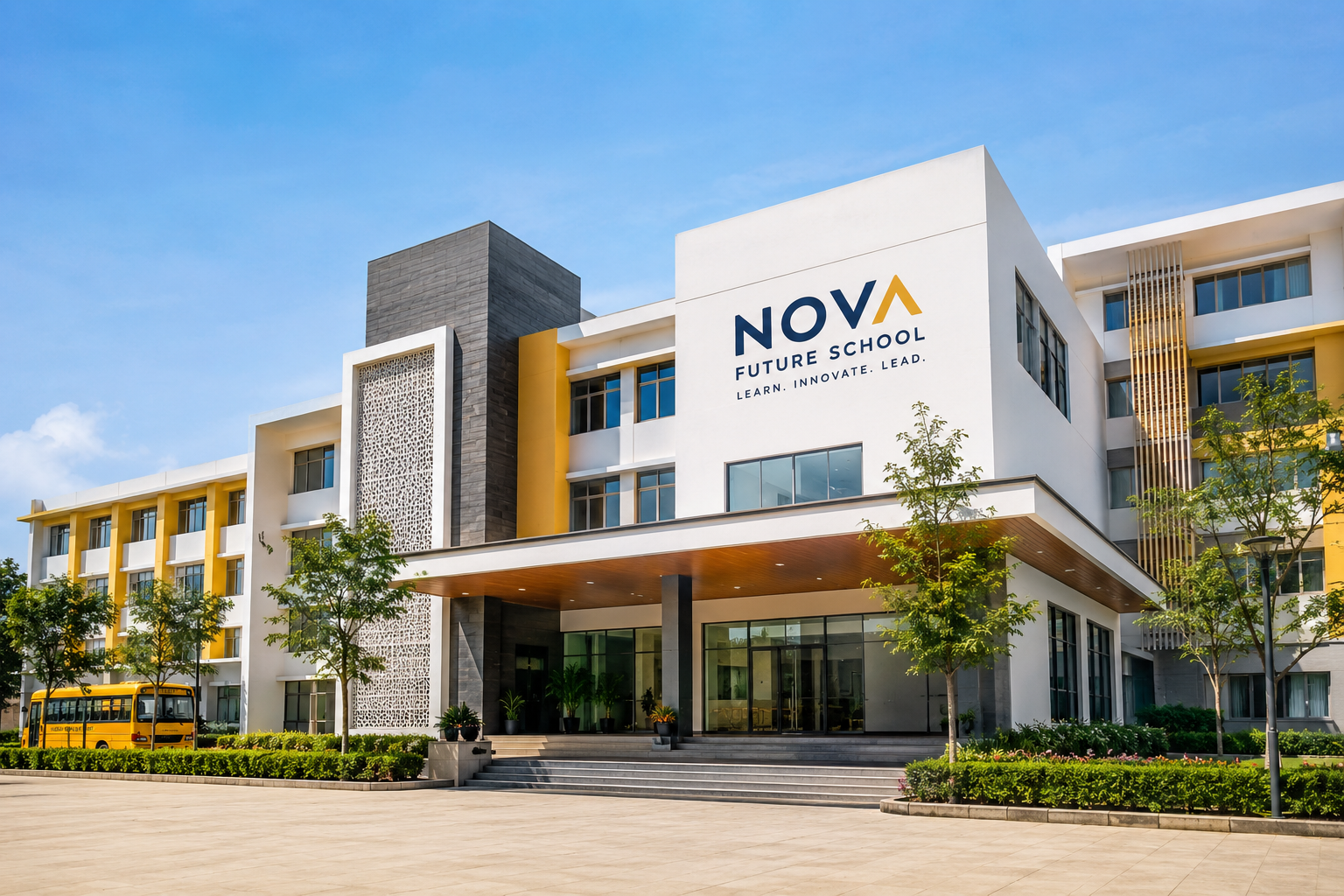 NOVA STEM school campus in Hyderabad, modern Indian school campus